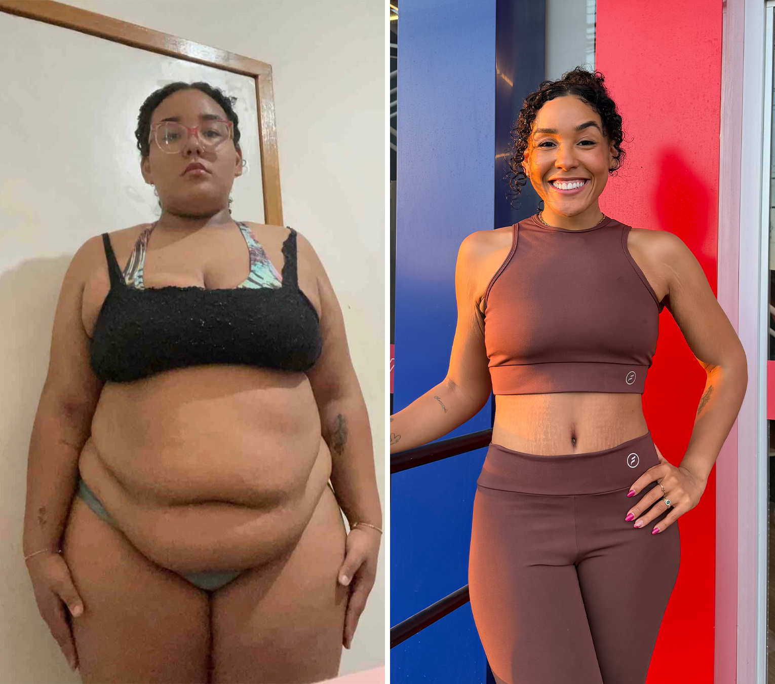 Antes e depois real de Paula Beatriz