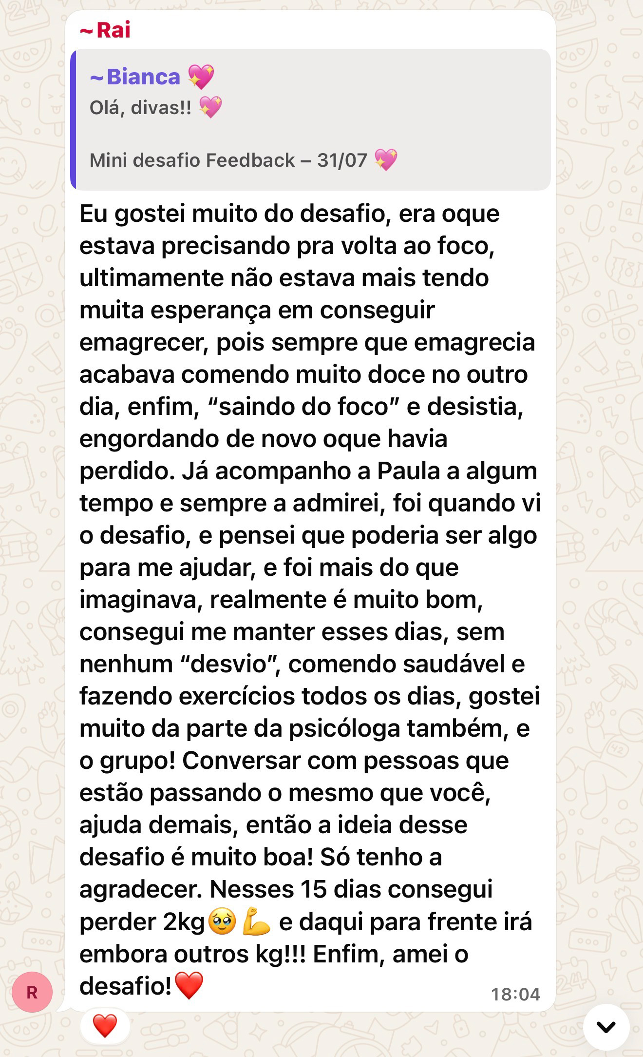 Depoimento em miniatura