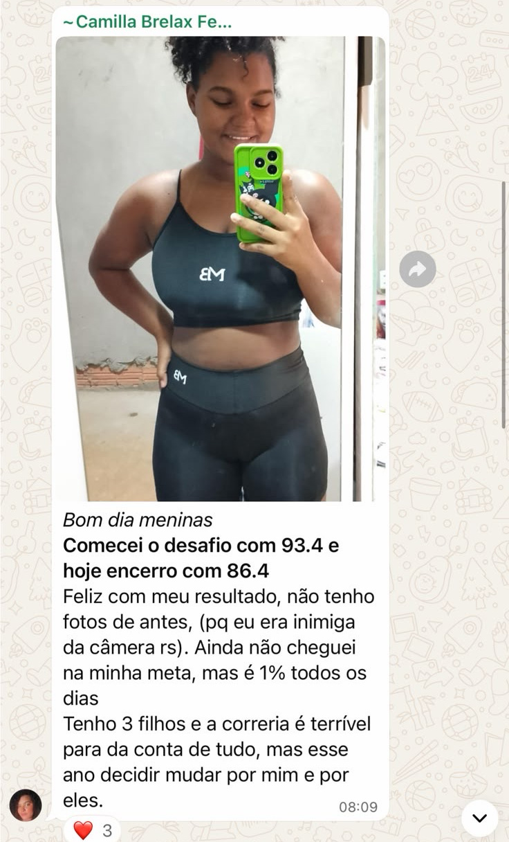 Camilla: de 93,4kg para 86,4kg